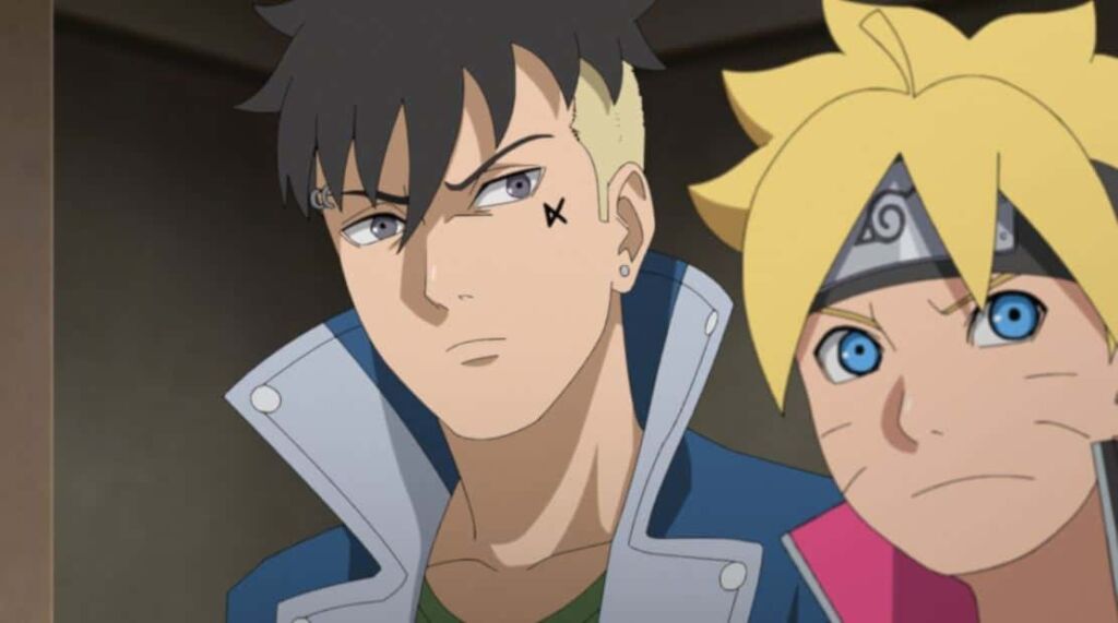 Naruto and Boruto in Naruto Shippuden anime series