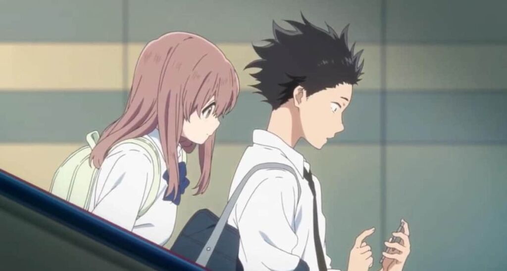 Shouya and Shouko in A Silent Voice anime series