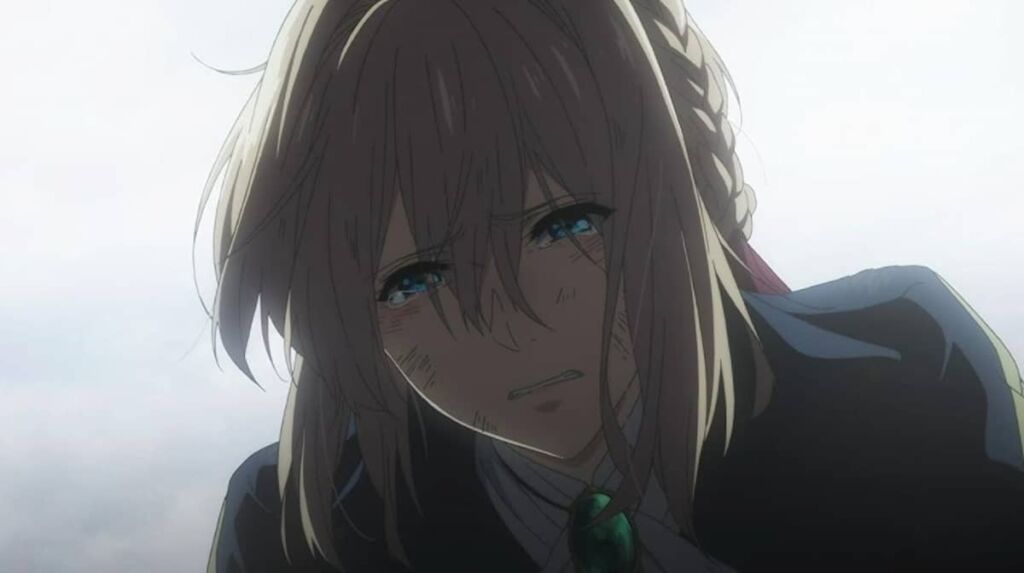 Valoretto crying in best sad anime Violet Evergarden
