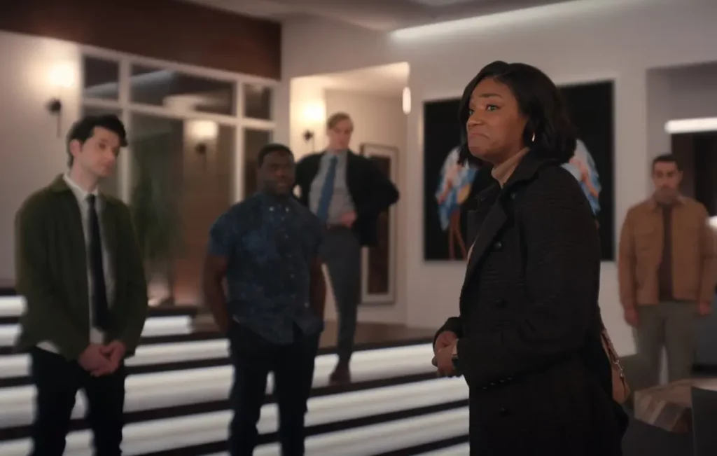 Tiffany Haddish as Detective Danner with other main cast