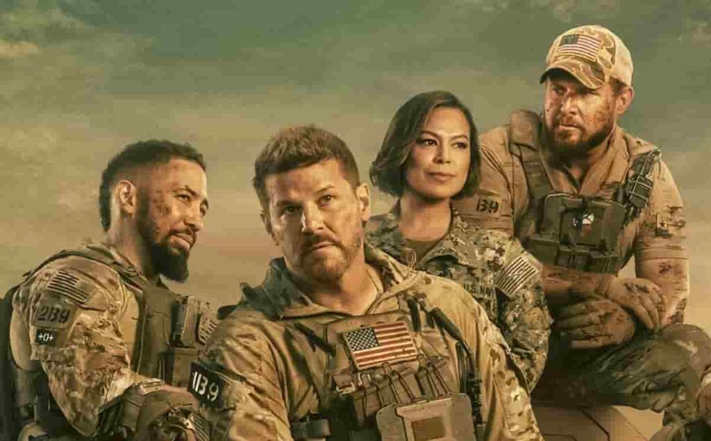 Seal team season 7 release date poster showing Jason Hayes and other fellow seals