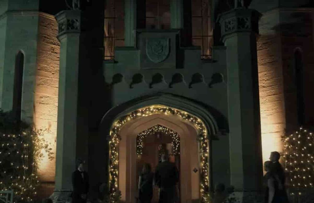 Duns Castle in A Merry Scottish Christmas hallmark movie