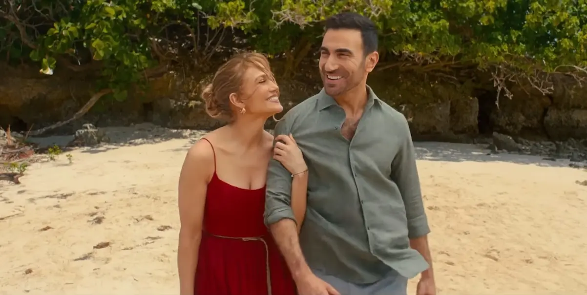 Where was Office Romance filmed? All Filming Locations Explained Jackie Cruise and Daniel Blanchflower roaming together during the filming of Office Romance movie on Netflix